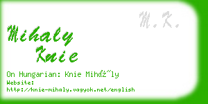 mihaly knie business card